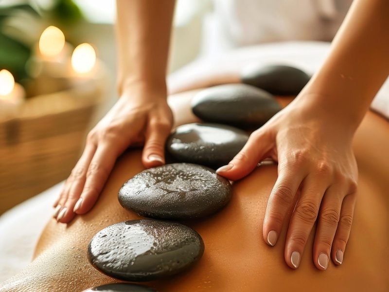 60Mn Massage aux Pierres Chaudes (Dos)